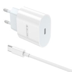 Jellico AK-200 PD 20W Išmanus iPhone 15 / 16 & iPad Greitas Kroviklis 1x USB-C + USB-C Laidas Baltas kaina ir informacija | Krovikliai telefonams | pigu.lt