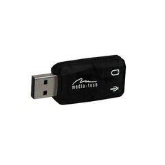 Внешняя звуковая карта Media-Tech VIRTU 5.1 USB (MT5101), 2 x 3.5 mm подключение (для наушников и микрофона), черный цена и информация | Звуковые карты | pigu.lt