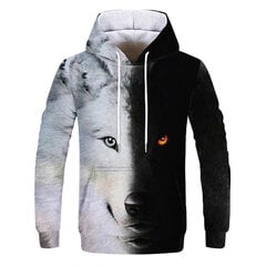 (W1038-XXS）Stebuklingos spalvos Galaxy Wolf Hoodie Hoodie Vyriški цена и информация | Мужские толстовки | pigu.lt