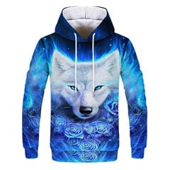 (WD39-XXS）Stebuklingos spalvos Galaxy Wolf Hoodie Hoodie Vyriški цена и информация | Мужские толстовки | pigu.lt