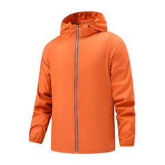 (xL-Unisex Orange) LNGXO Žygio striukė Vyrai Moterų Neperšlampama Stovyklavietė Vėjo striukė Unisex Lauke Laipiojimas Greitai Išdžiūsta Apsauga nuo saulės Apsauga nuo lietaus kaina ir informacija | Paltai moterims | pigu.lt