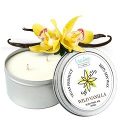 žvakė su vaniliniu sojų vašku, Creative Home, Ilgai išliekančios kvapiosios 45H, 180 ml, Natūralus vaškas su aromatiniais aliejais цена и информация | Подсвечники, свечи | pigu.lt