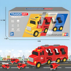 5in1 vaikiškas ugniagesių transporto priemonių komplektas su šviesomis ir garsu LIVMAN SX600-26A, 3+ metų kaina ir informacija | Žaislai berniukams | pigu.lt