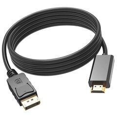 HDMI kabelis - DisplayPort, 2m kaina ir informacija | Kabeliai ir laidai | pigu.lt