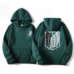 (green-S）Attack on Titan Men's Hoodie Anime Hoodies Vyriški gatvės drabužiai цена и информация | Мужские толстовки | pigu.lt