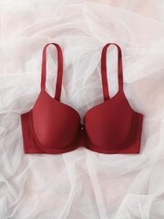 Plius lankas Kalnų krištolinis detalių Push Up Bra·Burgundy·90D kaina ir informacija | Apatiniai marškinėliai moterims | pigu.lt