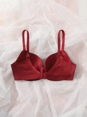 Plius lankas Kalnų krištolinis detalių Push Up Bra·Burgundy·90D kaina ir informacija | Apatiniai marškinėliai moterims | pigu.lt