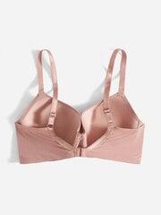 Pliuso lankas Kalnų krištolinio akmens detalės Push Up Bra·Dusty Pink·85E kaina ir informacija | Apatiniai marškinėliai moterims | pigu.lt