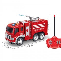 Nuotoliniu būdu valdoma gaisrinė su vandens funkcija Woopie Fire Truck, raudona kaina ir informacija | Žaislai berniukams | pigu.lt