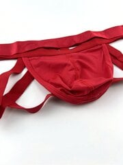 Vyriški sandarinimo žiedo detalės iškirptas juosmuo Jockstrap·Red·L kaina ir informacija | Trumpikės | pigu.lt