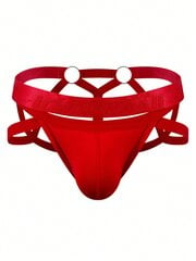 Vyriški O žiedo detalė iškirpta juosmuo Jockstrap·Red·M kaina ir informacija | Trumpikės | pigu.lt