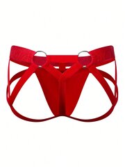 Vyriški O žiedo detalė iškirpta juosmuo Jockstrap·Red·M kaina ir informacija | Trumpikės | pigu.lt