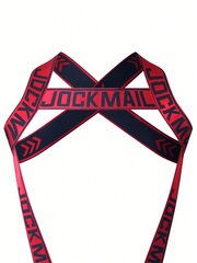 „Jockmail“ vieno peties dirželiai 2 viename „Jockstrap“ apatinis trikotažas vyrams, stringai ir šortai, tinkami sportui ir gundomoms progoms · Raudona · M kaina ir informacija | Vyriškos kojinės | pigu.lt