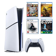 SONY PlayStation 5 Slim Blu-Ray + 4 žaidimai kaina ir informacija | Žaidimų konsolės | pigu.lt