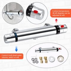 Termostatinis dušo maišytuvas, 2 rankenų sieninis termostatinis dušo maišytuvas, karšto ir šalto vandens dušo maišytuvas temperatūros reguliavimo vožtuvo maišytuvas dušo termostatinis maišytuvas kaina ir informacija | Maišytuvų ir dušų priedai | pigu.lt