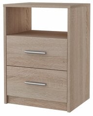 Naktinis Staliukas Oak Sonoma 40 Cm Stalčiai kaina ir informacija | Spintelės prie lovos | pigu.lt