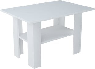 Kavos Staliukas White 87X60X55Cm Su Lentyna kaina ir informacija | Kavos staliukai | pigu.lt