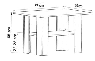 Kavos Staliukas Olcha 87X60X55Cm Su Lentyna kaina ir informacija | Kavos staliukai | pigu.lt