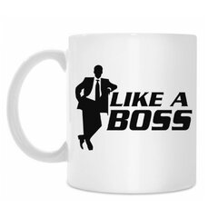 Puodelis "Like a boss" kaina ir informacija | Originalūs puodeliai | pigu.lt