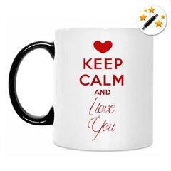 Puodelis "KEEP Calm and I love You" kaina ir informacija | Originalūs puodeliai | pigu.lt