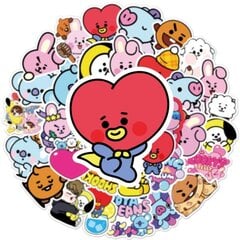 50 BT21 BTS grafiti lipdukų telefono kompiuteriniam nešiojamam kompiuteriui kaina ir informacija | Aplikacijos, papuošimai, lipdukai | pigu.lt