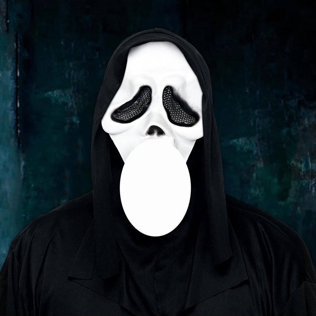 keland Scary Ghostface Mask Scream Mask Creepy Halloween Cosplay Prop kaina ir informacija | Vakarėliams ir šventėms | pigu.lt