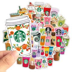 50vnt starbucks kavos Graffiti Stickers Laptop Skateboard kaina ir informacija | Aplikacijos, papuošimai, lipdukai | pigu.lt