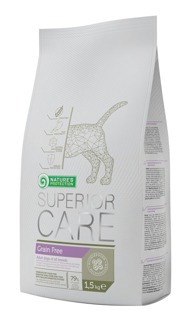 Nature's Protection Superior Care Grain Free 1,5 kg цена и информация | Sausas maistas šunims | pigu.lt