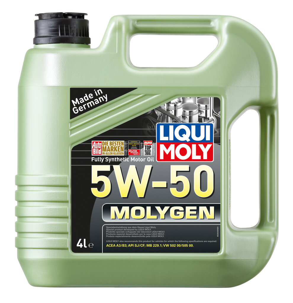 Liqui-Moly Molygen sintetinė variklinė alyva 5W-50, 4L цена и информация | Variklinės alyvos | pigu.lt