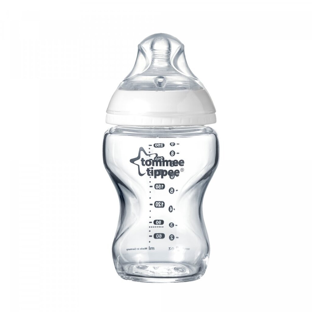 Stiklinis buteliukas Tommee Tippee CTN, 250ml, 0m+, 42243877 цена и информация | Buteliukai kūdikiams ir jų priedai | pigu.lt