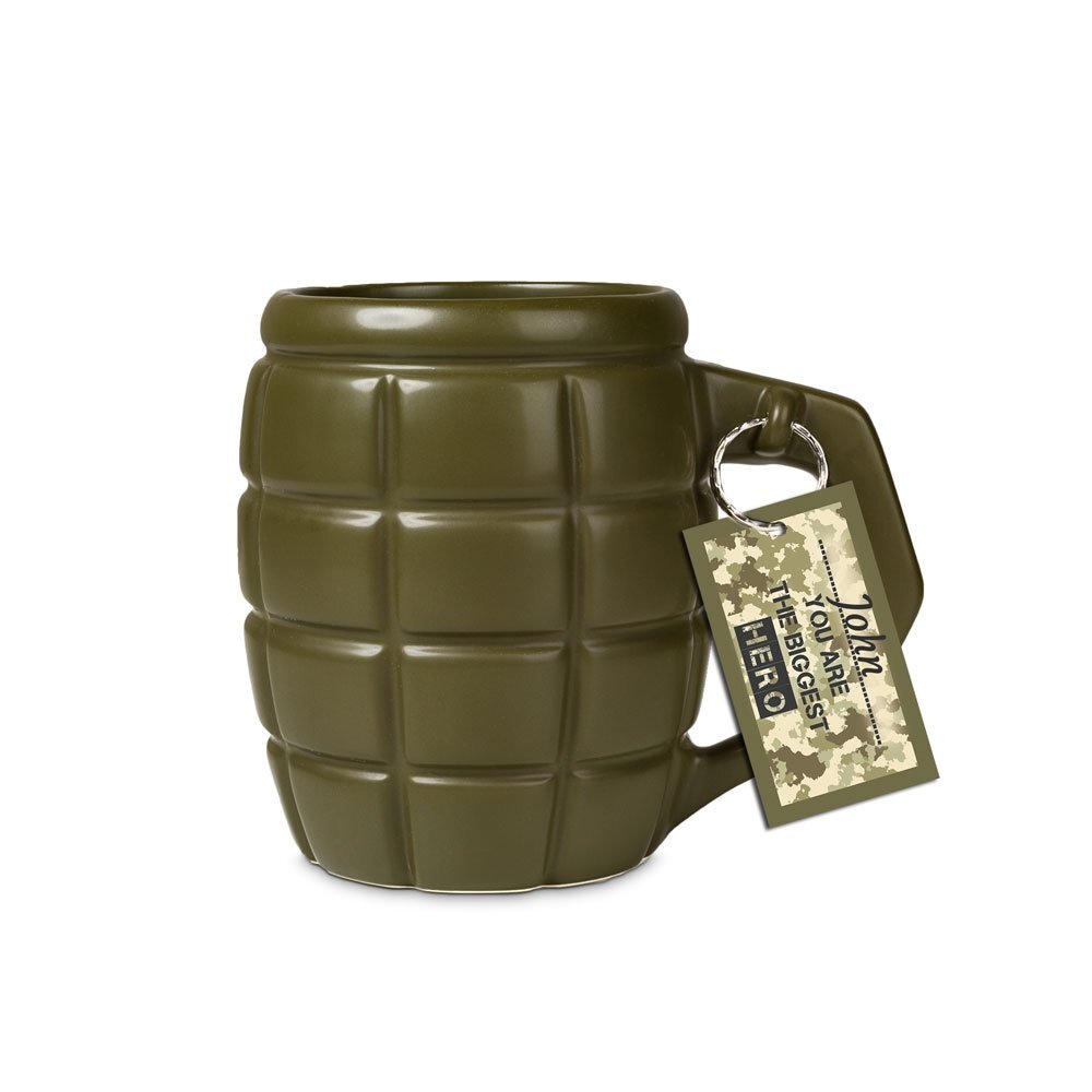 Gigantiškas granatos formos puodelis, 1 vnt. kaina ir informacija | Originalūs puodeliai | pigu.lt