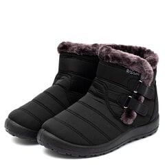 (39-9688Black)Žieminiai moteriški batai, neperšlampami sniego batai, skirti žieminei avalynei Moteriški laisvalaikio lengvi, šilti kailiniai, žieminiai batai Botas Mujer цена и информация | Лыжные ботинки | pigu.lt