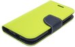 Atverčiamas dėklas Telone Fancy Diary Bookstand Case LG K4 K120E, Šviesiai žalias/Mėlynas kaina ir informacija | Telefono dėklai | pigu.lt