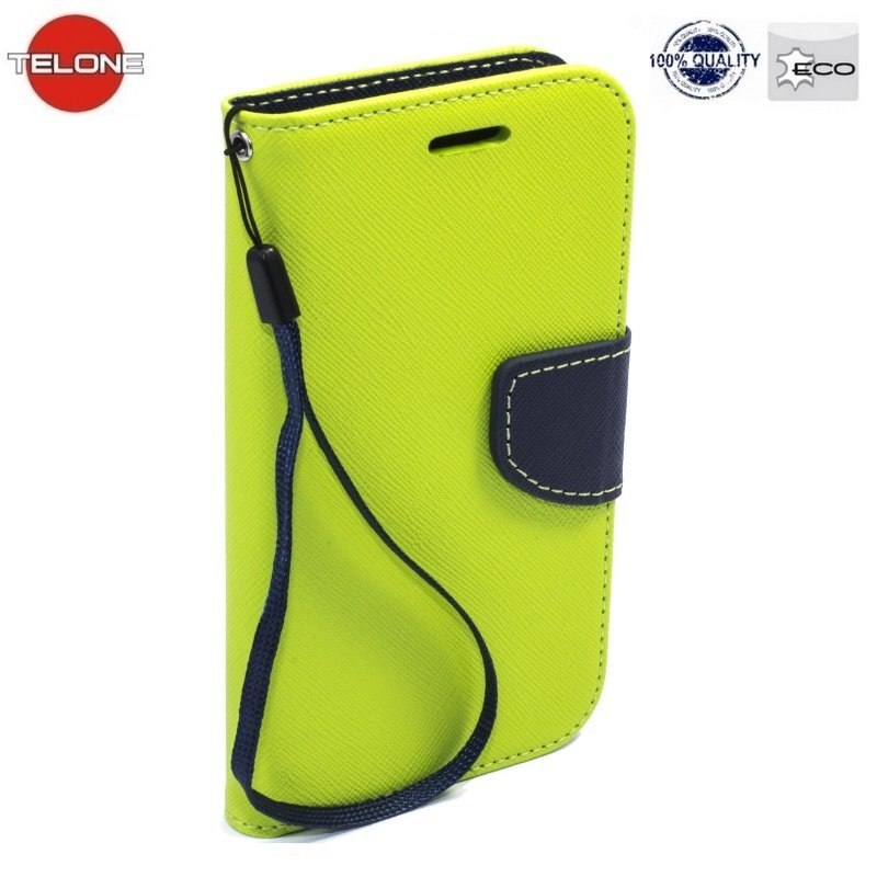 Atverčiamas dėklas Telone Fancy Diary Bookstand Case LG K4 K120E, Šviesiai žalias/Mėlynas kaina ir informacija | Telefono dėklai | pigu.lt