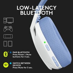 „Logitech G435 LIGHTSPEED“ ir „Bluetooth“ belaidės žaidimų ausinės – lengvos ant ausinių uždedamos ausinės, įmontuoti mikrofonai, 18 val. baterija, suderinama su „Dolby Atmos“, kompiuteriu, PS4, PS5, mobiliuoju, juoda цена и информация | Наушники | pigu.lt