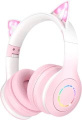 „Cat Ear Kids“ „Bluetooth“ ausinės mergaitėms mokykloms, sulankstomos laidinės žaidimų ausinės su mikrofonu ir 3,5 mm lizdu, reguliuojamas galvos apdangalas paaugliams skirtos belaidės ausinės, skirtos planšetiniam kompiuteriui / asmeniniam kompiuteriui kaina ir informacija | Ausinės | pigu.lt