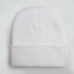 (Balta)Tvirtas Unisex Beanie rudens žieminės vilnos mišiniai Minkšti šilti megzti kepuraitės Vyrai Moterys SkullCap Kepurės Gorro slidinėjimo kepuraitės 24 spalvų pupelės цена и информация | Женские шапки | pigu.lt