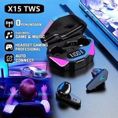 Belaidės ausinės X15 TWS Pro Bluetooth, stereofoninės, atsparios vandeniui. kaina ir informacija | Ausinės | pigu.lt