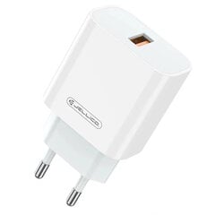 Jellico AK-165 USB 22.5W QC 3.0 Universal Smart Device Adaptive Fast Charger 1x USB (5-12V) Baltas kaina ir informacija | Krovikliai telefonams | pigu.lt