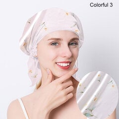 (Vieno dydžio spalvinga 03) 100 % natūralaus šilkmedžio šilko naktinė šilko kepurė Miegamoji kepurė Pure Silk Hair Wrap Miegamoji Beanie Moterims 19 Mama kaina ir informacija | Kepurės moterims | pigu.lt