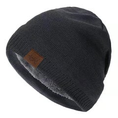 (54 cm-60 cm Pilka) Unisex URGENTMAN prekės ženklo žieminės kepurės Vienspalvės megztos kepurės vyrams ir moterims beanie kepuraitė lauke pridėti kailio pamušalas Šiltos sportinės kepurės цена и информация | Женские шапки | pigu.lt