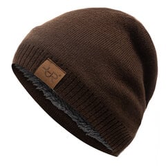 (54cm-60cmKava)Unisex URGENTMAN Gamintojas Žieminės kepurės Vienspalvės Megztos Kepurės Vyrams Ir Moterims Beanie Kepuraitė Lauko Pridėkite Kailio Pamušalas Šiltos Sportinės Kepurės цена и информация | Женские шапки | pigu.lt