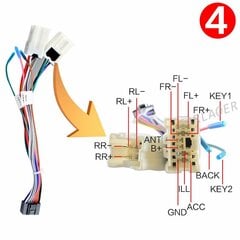 ISO Suzuki Buick Volkswagen Hyundai Kia Honda Toyota Nissan Ford Peugeot 307 VW automobilio Android radijo kabelio maitinimo jungtis kaina ir informacija | USB adapteriai gamyklinei garso sistemai | pigu.lt