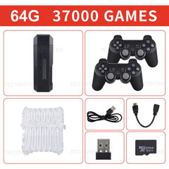 X2 Plus 4K Game Stick HD vaizdo žaidimų konsolė 128G Integruota 41000 3D Games 40+ simuliatoriai, skirti N64/PSP su belaidžiu valdikliu kaina ir informacija | Žaidimų konsolės | pigu.lt