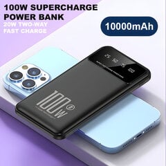 Greito įkrovimo maitinimo blokas su dviem išėjimais, 10000mAh, 100W, LIVMAN K70 kaina ir informacija | Atsarginiai maitinimo šaltiniai (power bank) | pigu.lt