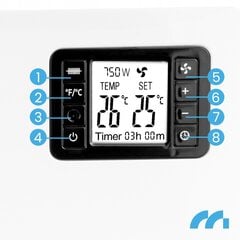 Elektrinis radiatorius Maltec, 2000 W kaina ir informacija | Šildytuvai | pigu.lt