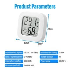 4 vienetų termometro higrometras patalpose, didelio tikslumo drėgmės matuoklio termometras viduje, -10 ℃ ~ 70 ℃ kūdikių kambario svetainei biuro šiltnamiui цена и информация | Психрометры, термометры, измерители pH, ORP | pigu.lt