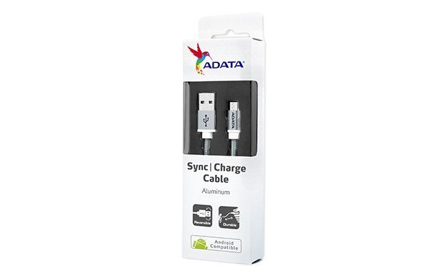 ADATA USB kabelis USB-microUSB 1m Balta kaina ir informacija | Laidai telefonams | pigu.lt