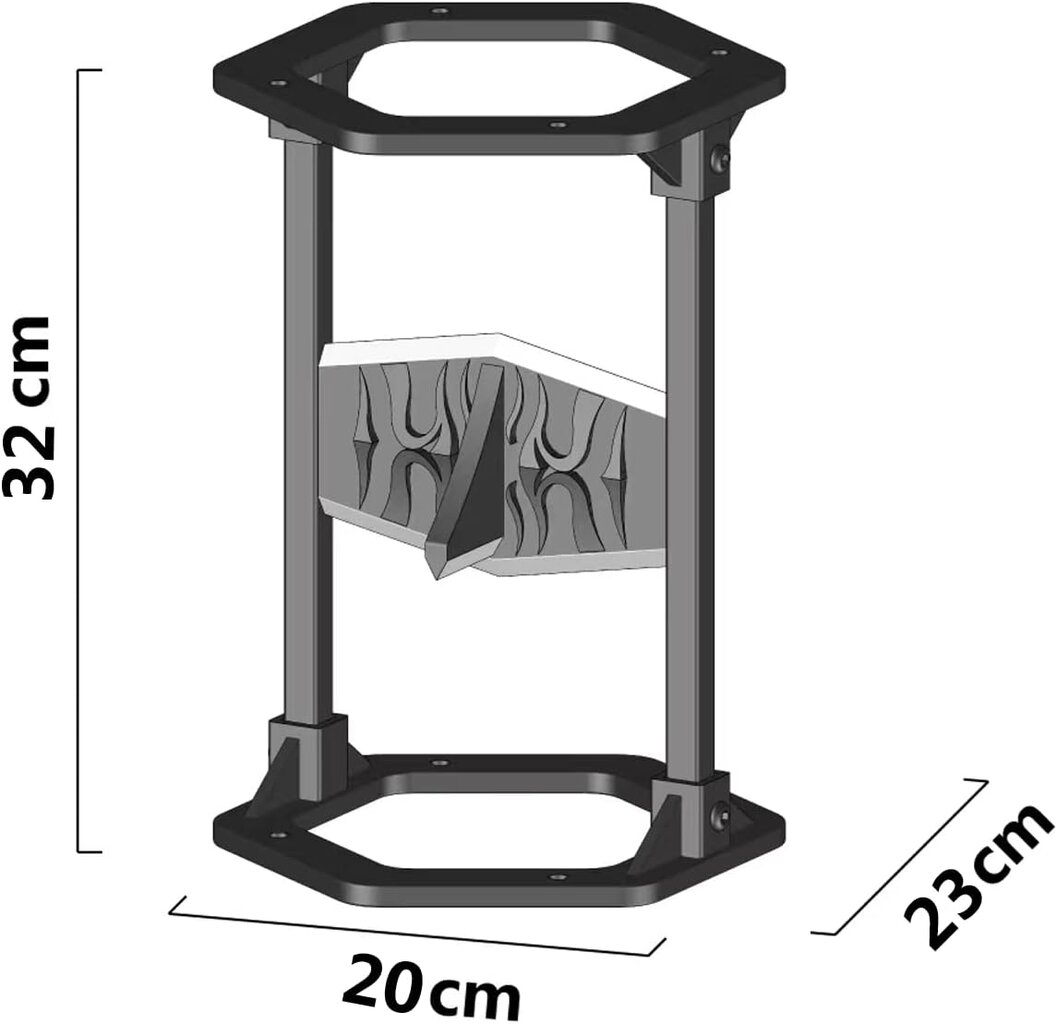 Revneey Mechaninė skaldykla 20x23x32 cm kaina ir informacija | Sodo įrankiai | pigu.lt