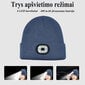 Unisex akrilo kepurė Beanie su LED USB-C įkraunama rožinė цена и информация | Vyriški šalikai, kepurės, pirštinės | pigu.lt